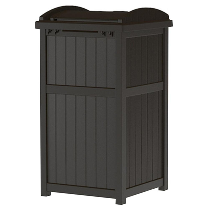Suncast 30 Gallon Manual Lift Trash Hideaway Container & Reviews Wayfair